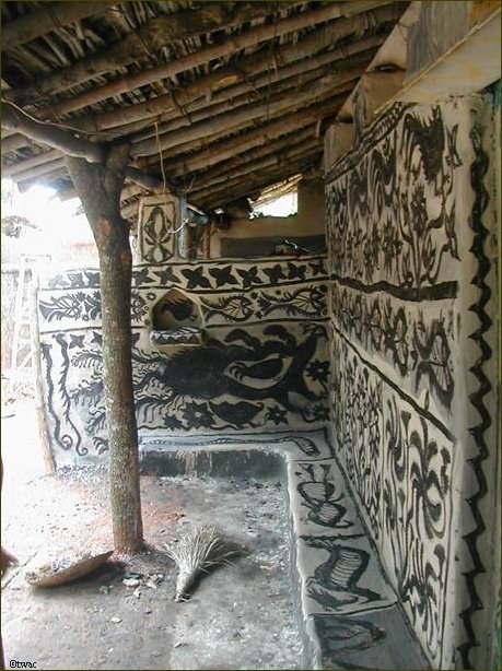 Khovar Painting on Village House