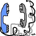 Kartoon Telefongespräche